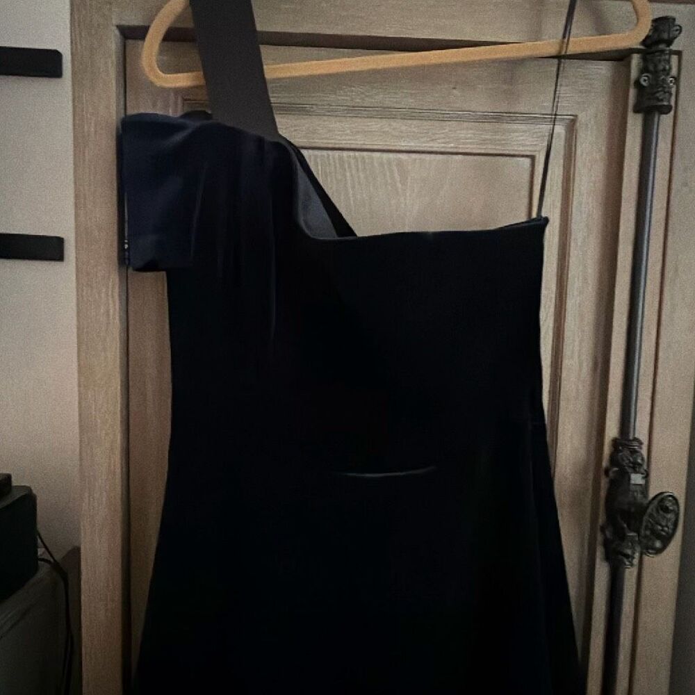 Sandro Velvet Dress Navy size 3 - Picture 5 of 11